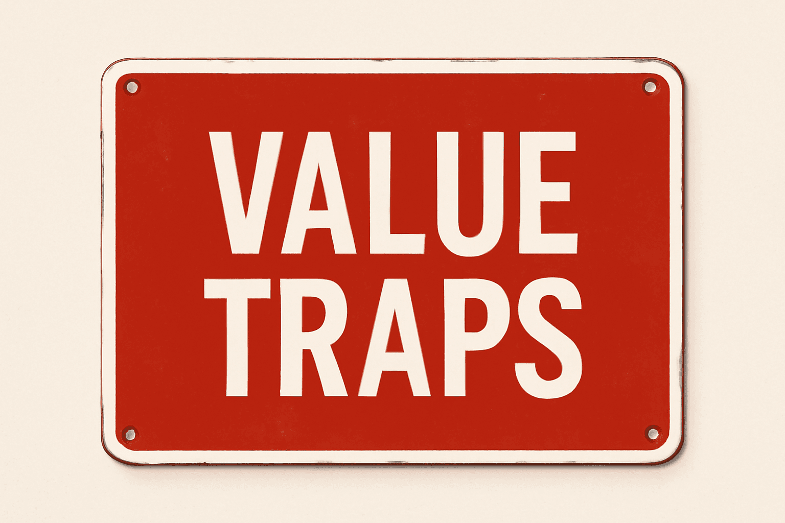 How to avoid Value Traps?