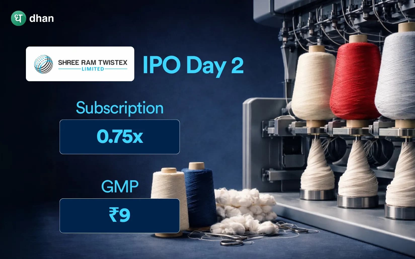 Shree Ram Twistex IPO Day 2: Subscribed 0.75x till now