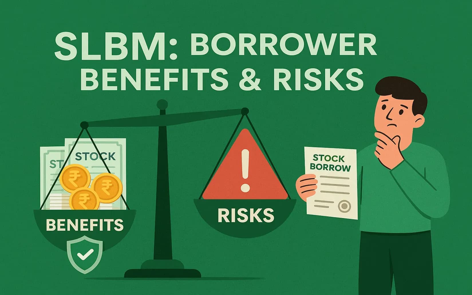 What are the benefits and risks to a borrower in SLBM?