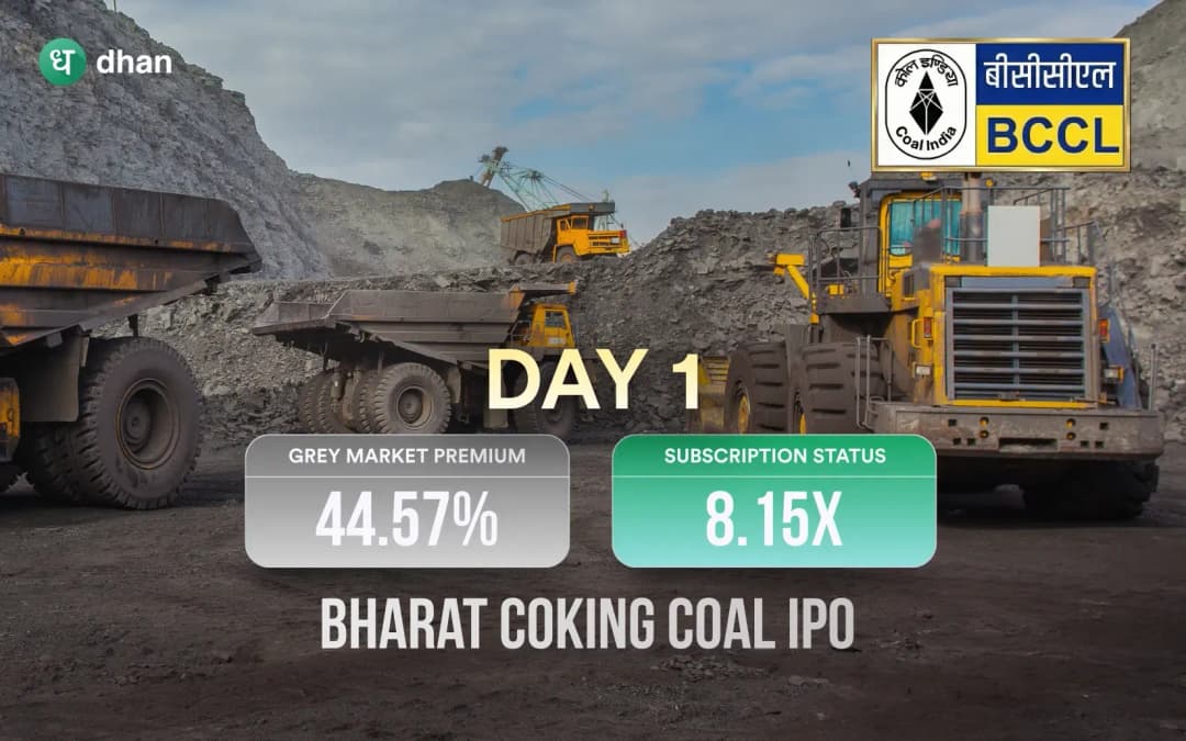 Bharat Coking Coal IPO Day 1 GMP, Subscription Status & more