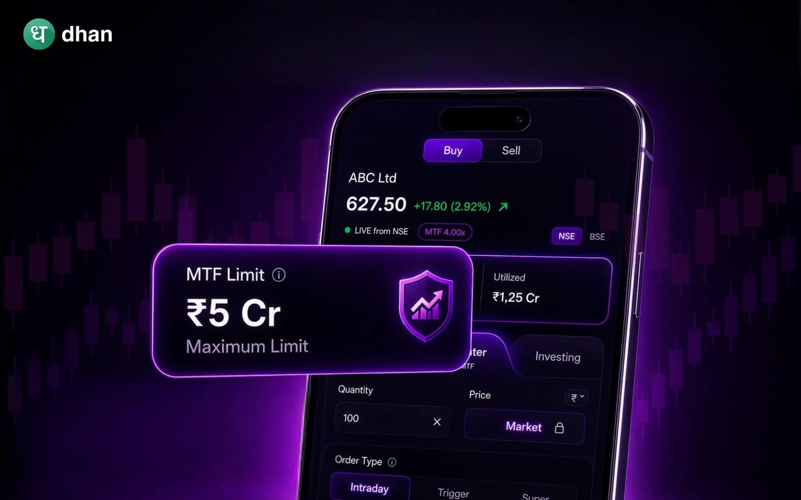 Dhan's New MTF Limit: Get Margin up to ₹5 Cr