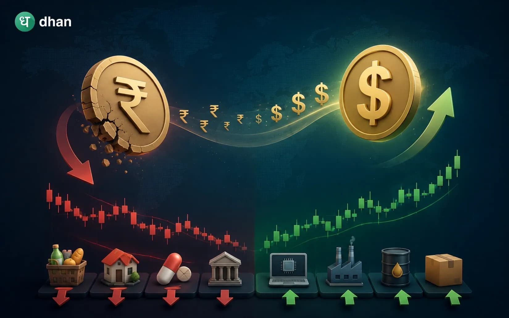 How Rupee depreciation against the Dollar impacts the Indian stock market?