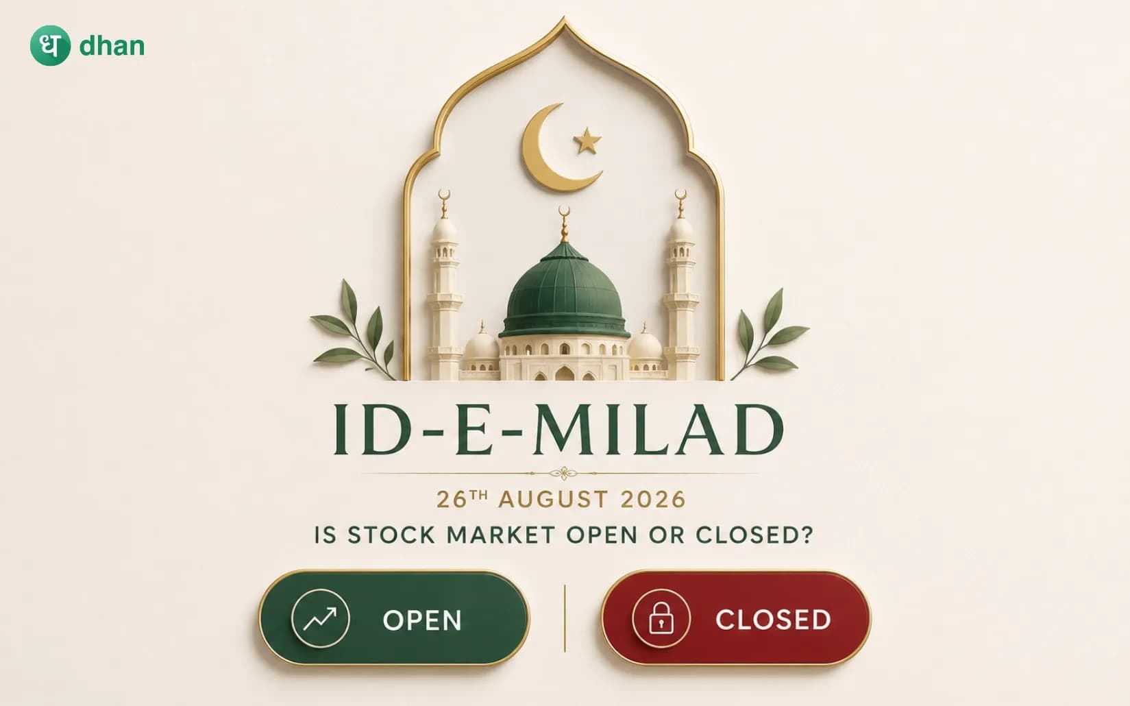 Is the Stock Market Closed on Id-e-Milad (26th Aug 2026)?