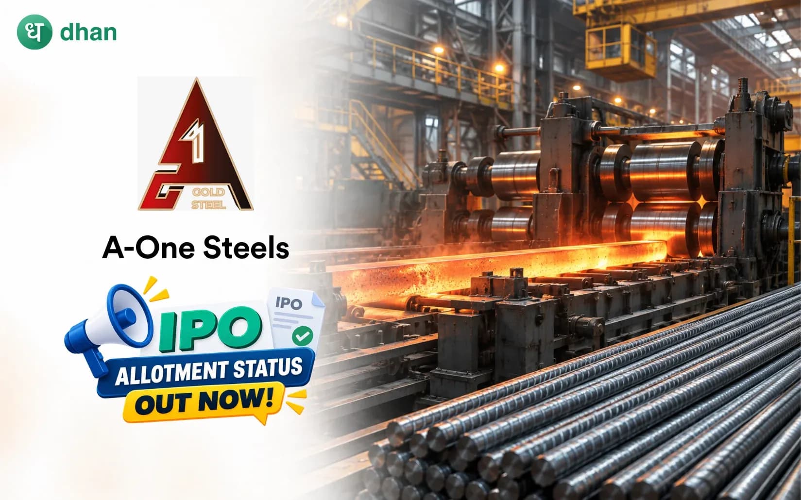 A-One Steels IPO: Check allotment status on NSE, BSE & BigShare Services