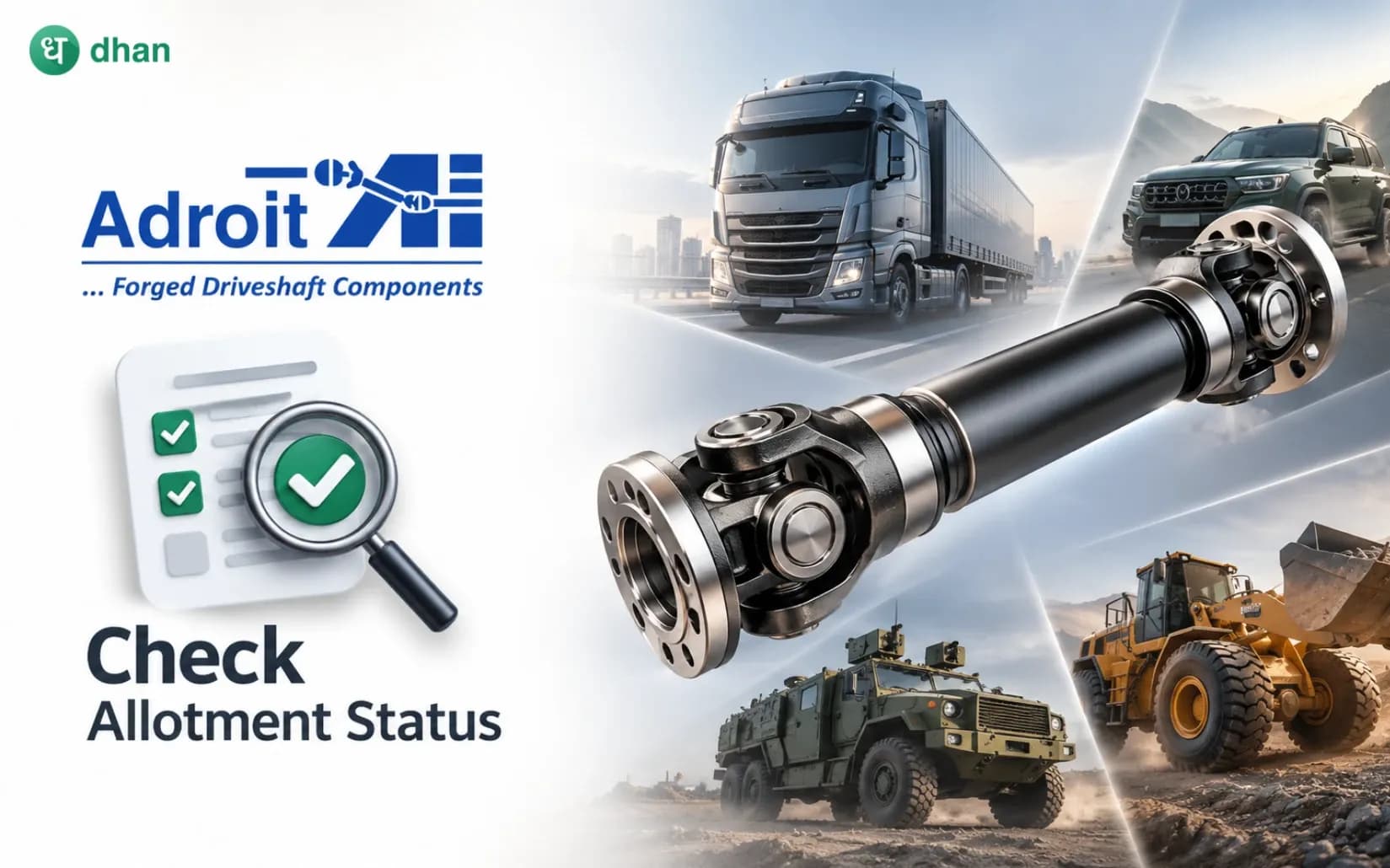Adroit Industries IPO - Check Allotment Status on NSE & BSE