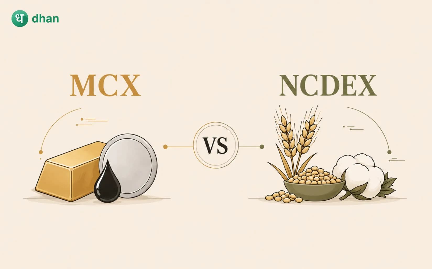 Difference between MCX and NCDEX