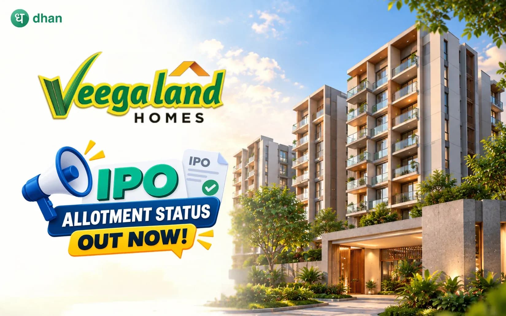 Veegaland Developers IPO - Check allotment status on NSE, BSE & MUFG Intime