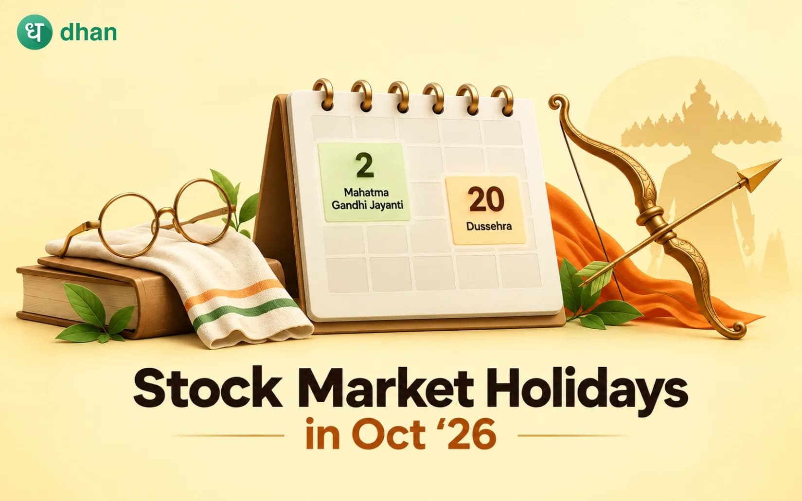 Stock Market Holidays in October 2026 - A complete list!